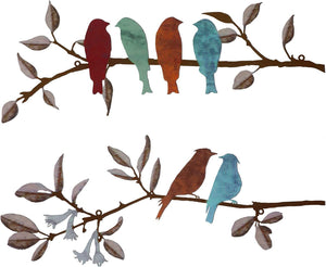 Metal Wall Art Vivid Bird Decoration